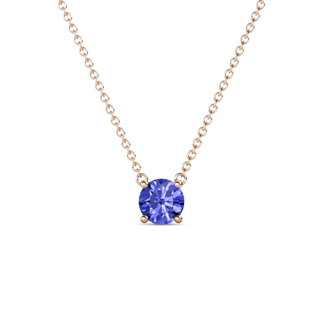 Juliana 5.40 mm Round Tanzanite Solitaire Pendant Necklace 