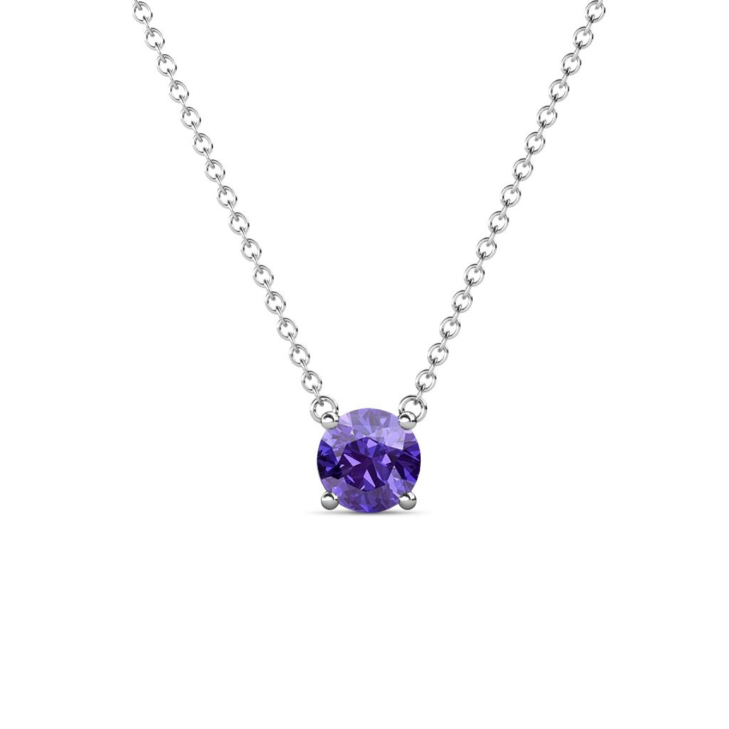 Juliana 5.40 mm Round Iolite Solitaire Pendant Necklace 