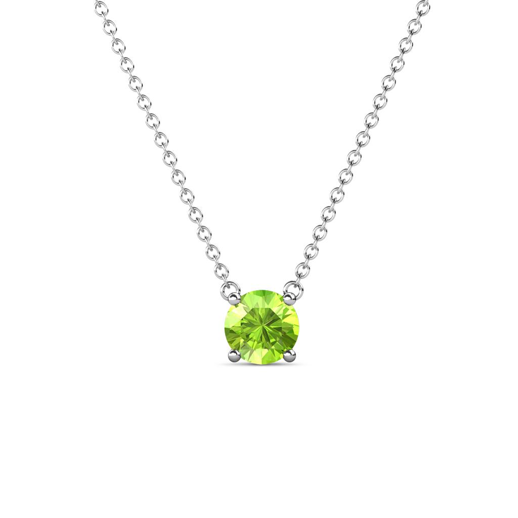 Juliana 5.40 mm Round Peridot Solitaire Pendant Necklace 