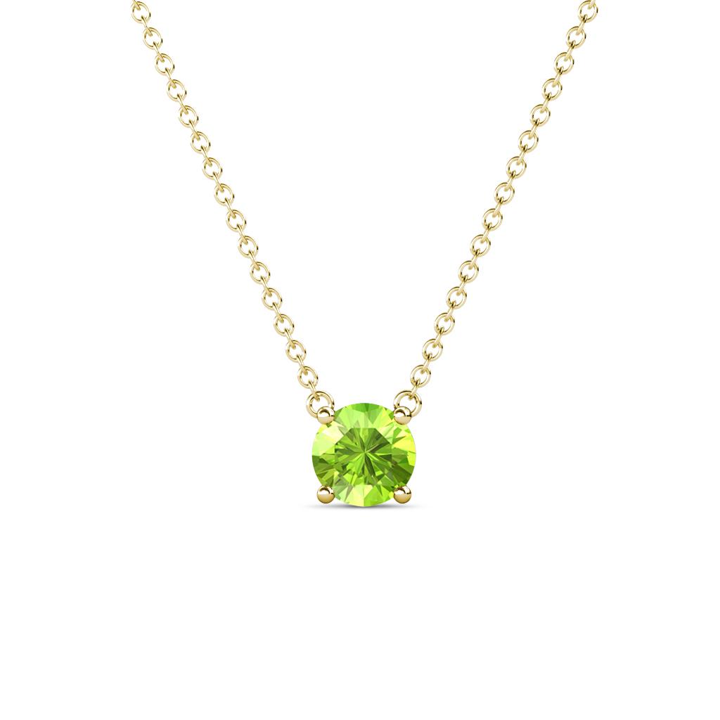 Juliana 5.40 mm Round Peridot Solitaire Pendant Necklace 