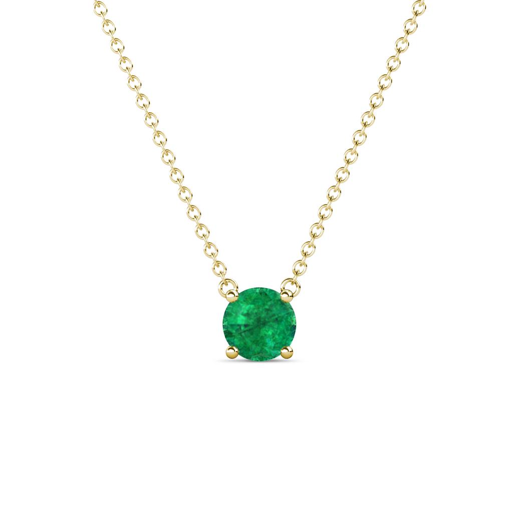 Juliana 5.40 mm Round Emerald Solitaire Pendant Necklace 