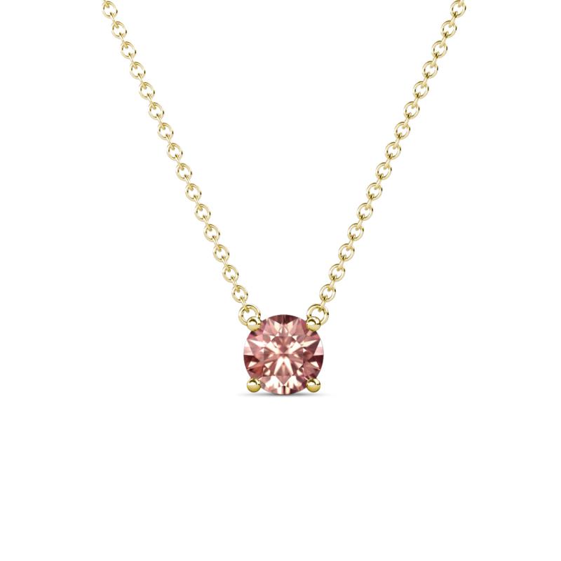 Juliana 5.00 mm Round Morganite Solitaire Pendant Necklace 