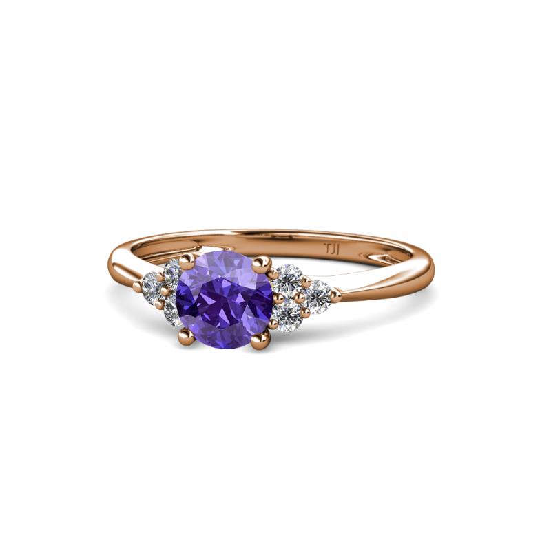 Eve Signature 5.80 mm Iolite and Diamond Engagement Ring 
