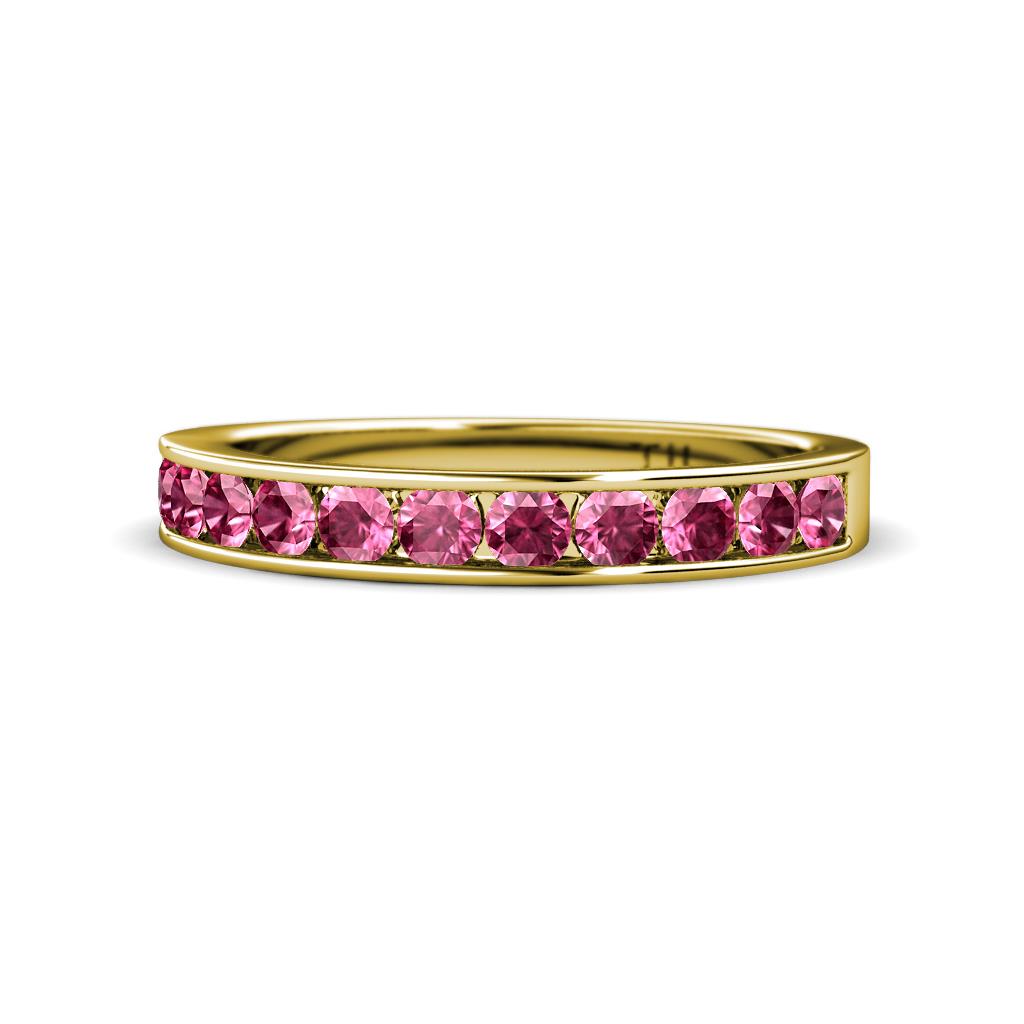 Kathiryn 2.70 mm Pink Tourmaline 11 Stone Wedding Band 