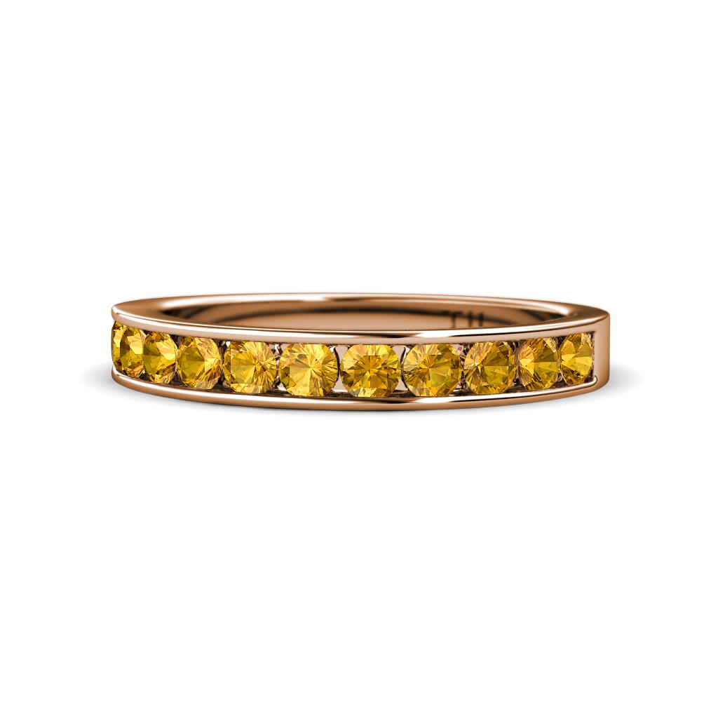 Kathiryn 2.70 mm Citrine 11 Stone Wedding Band 