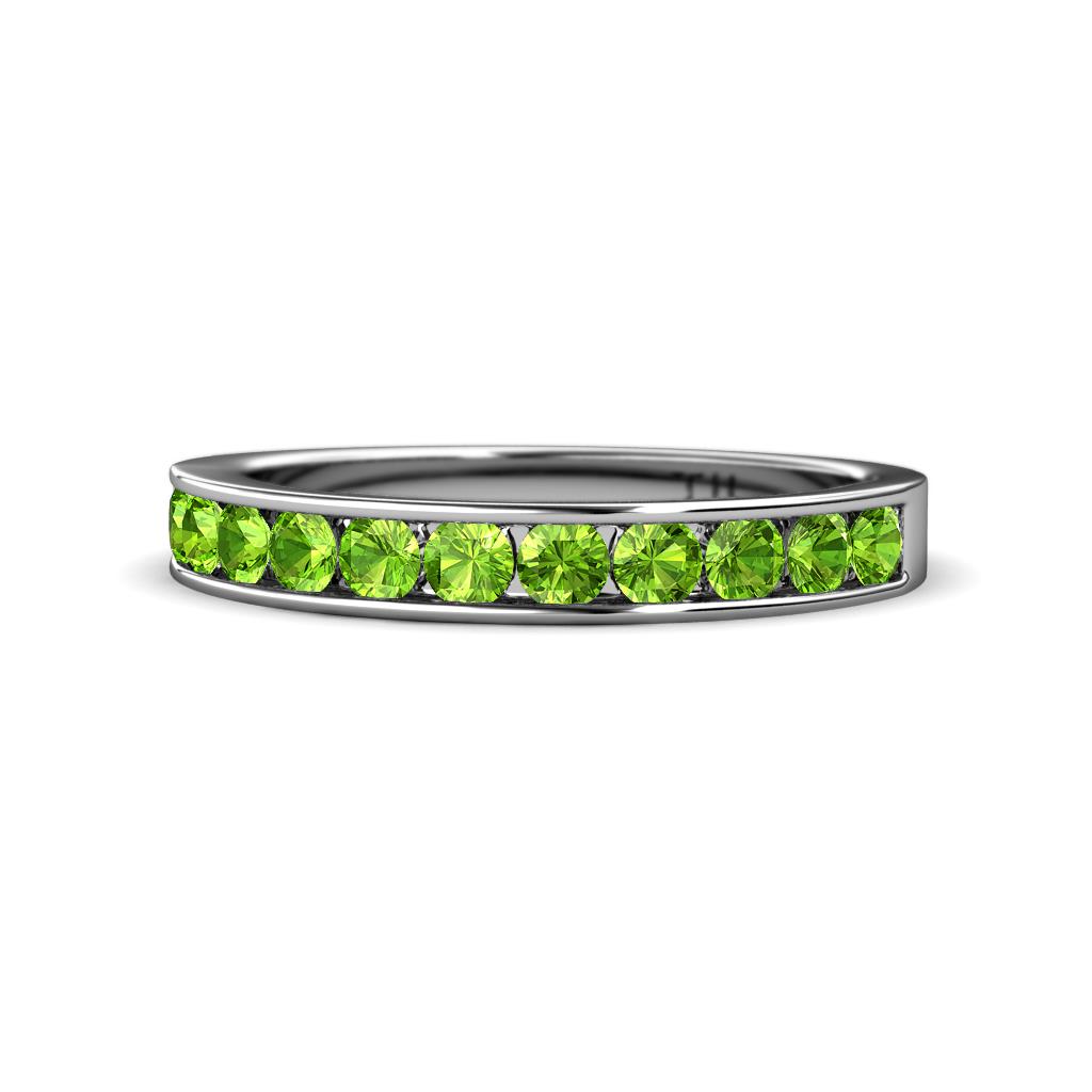 Kathiryn 2.70 mm Peridot 11 Stone Wedding Band 