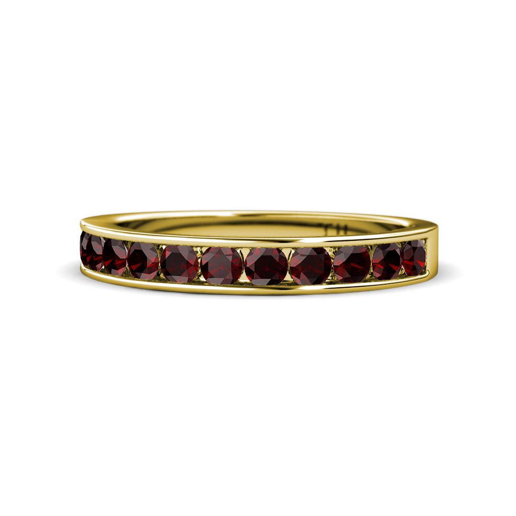 Kathiryn 2.70 mm Red Garnet 11 Stone Wedding Band 