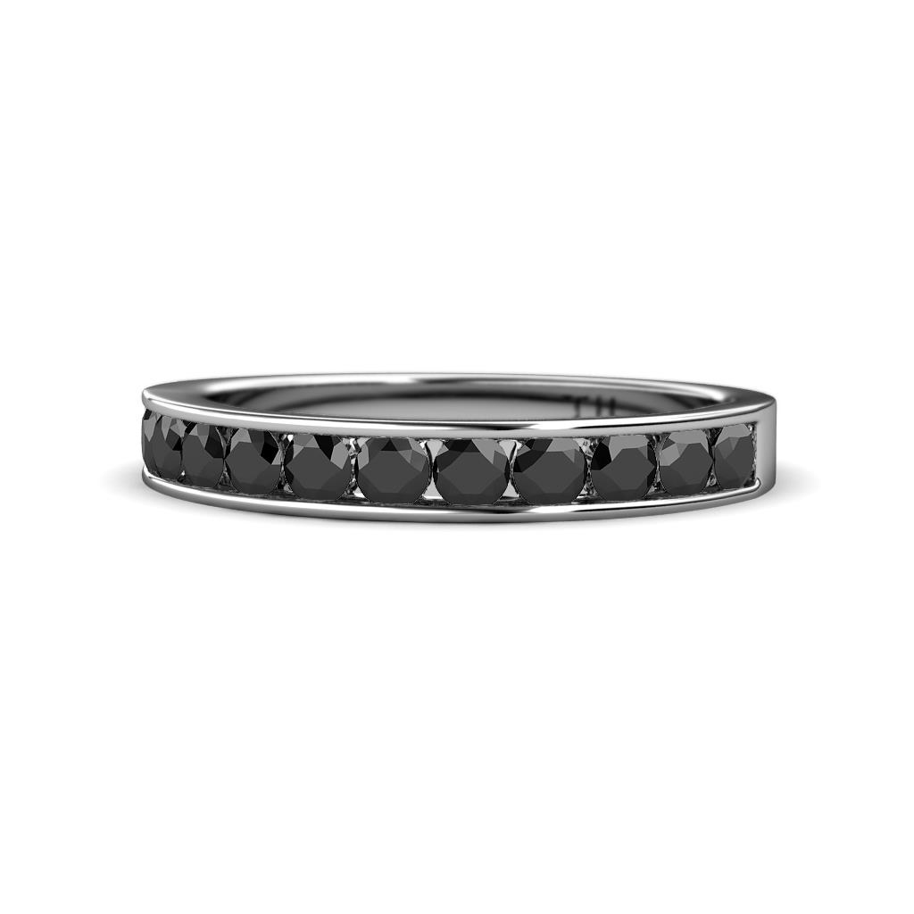 Kathiryn 2.70 mm Black Diamond 11 Stone Wedding Band 