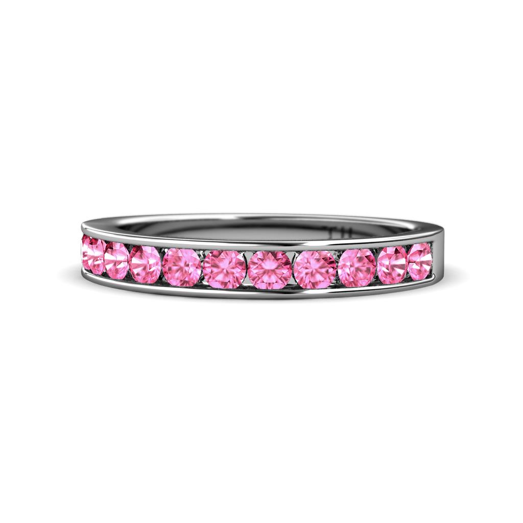 Kathiryn 2.70 mm Pink Sapphire 11 Stone Wedding Band 