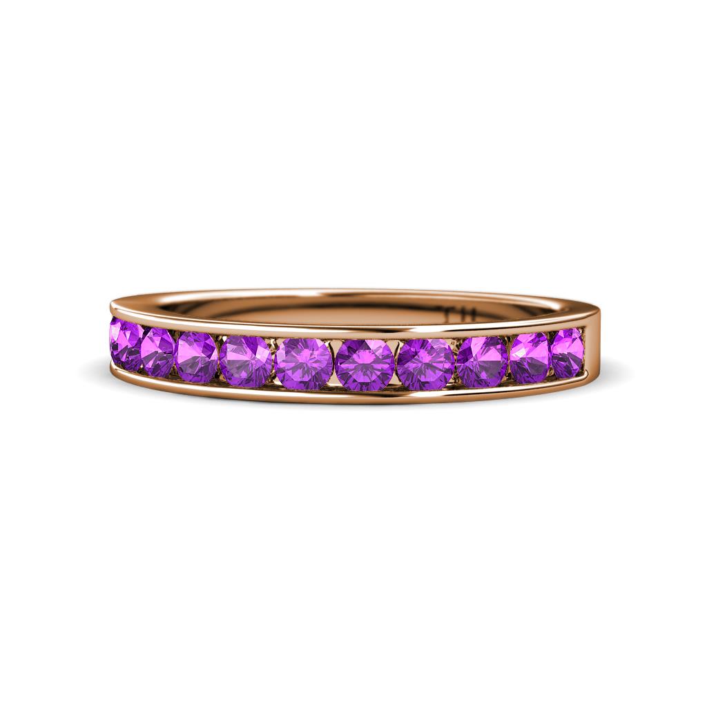 Kathiryn 2.70 mm Amethyst 11 Stone Wedding Band 