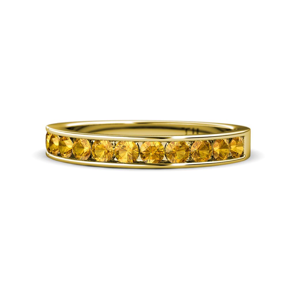 Kathiryn 2.70 mm Citrine 11 Stone Wedding Band 