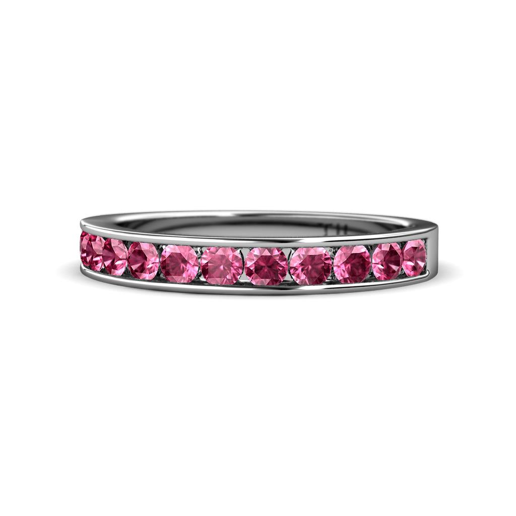 Kathiryn 2.70 mm Pink Tourmaline 11 Stone Wedding Band 