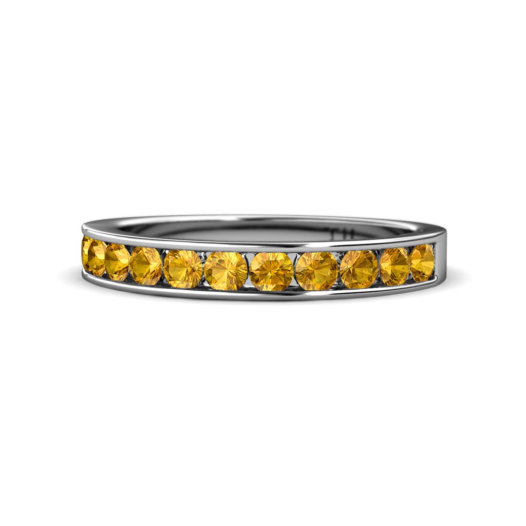 Kathiryn 3.00 mm Citrine 11 Stone Wedding Band 