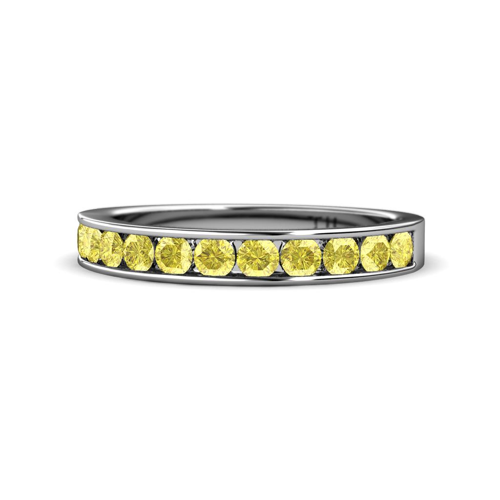 Kathiryn 3.00 mm Yellow Sapphire 11 Stone Wedding Band 