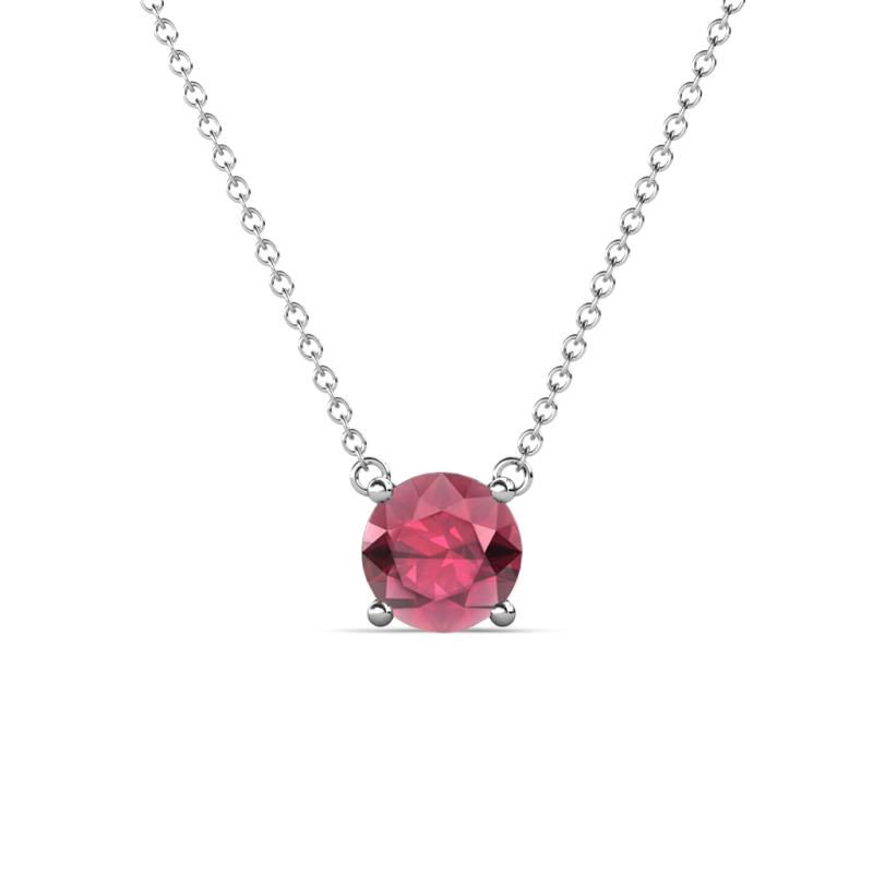 Juliana 7.00 mm Round Rhodolite Garnet Solitaire Pendant Necklace 