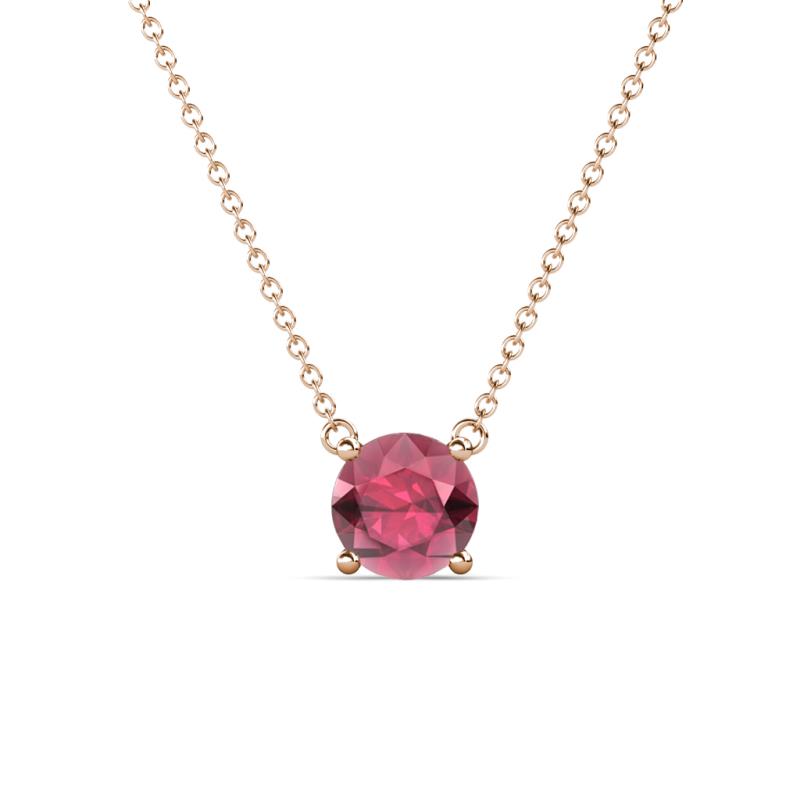 Juliana 7.00 mm Round Rhodolite Garnet Solitaire Pendant Necklace 