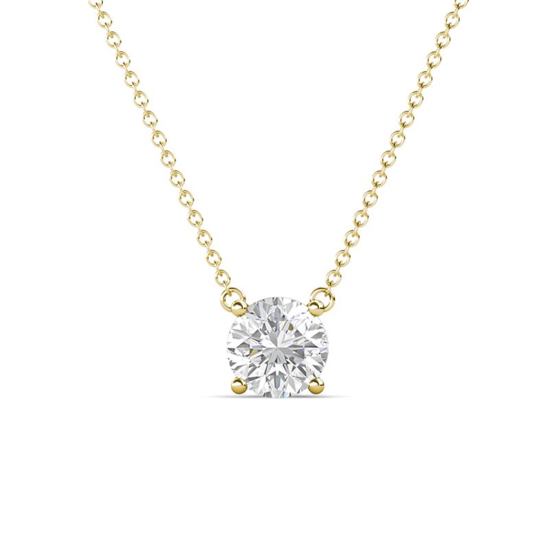 Juliana 7.00 mm Round White Sapphire Solitaire Pendant Necklace 