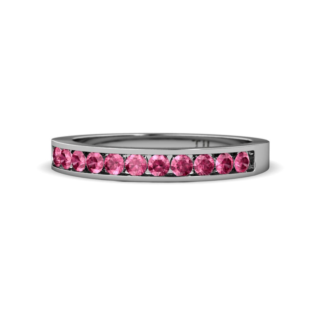 Kathiryn 1.70 mm Pink Tourmaline 11 Stone Wedding Band 