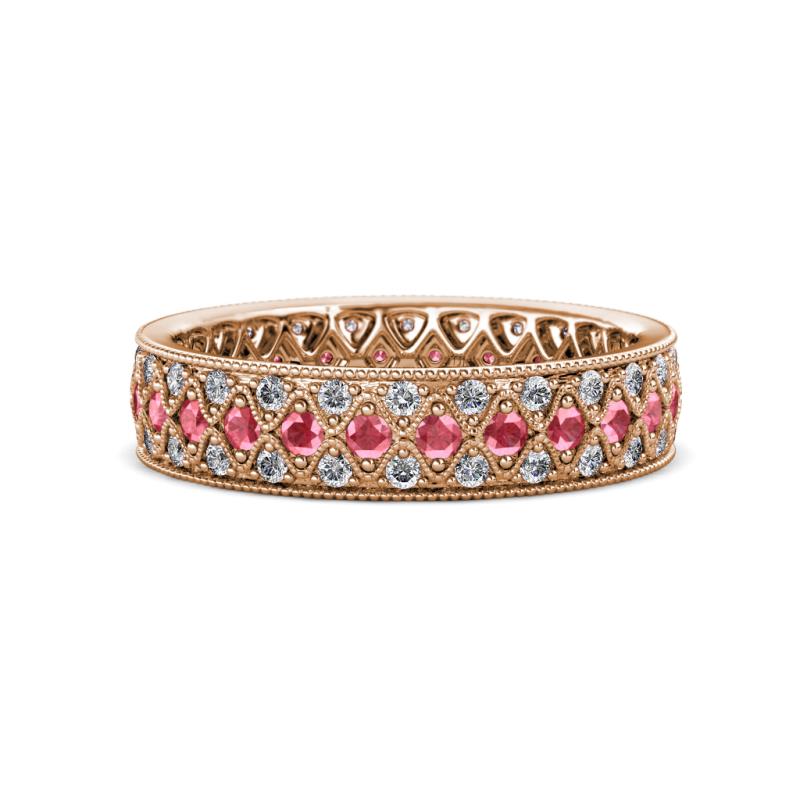 Cailyn Pink Tourmaline Three Row Eternity Band 