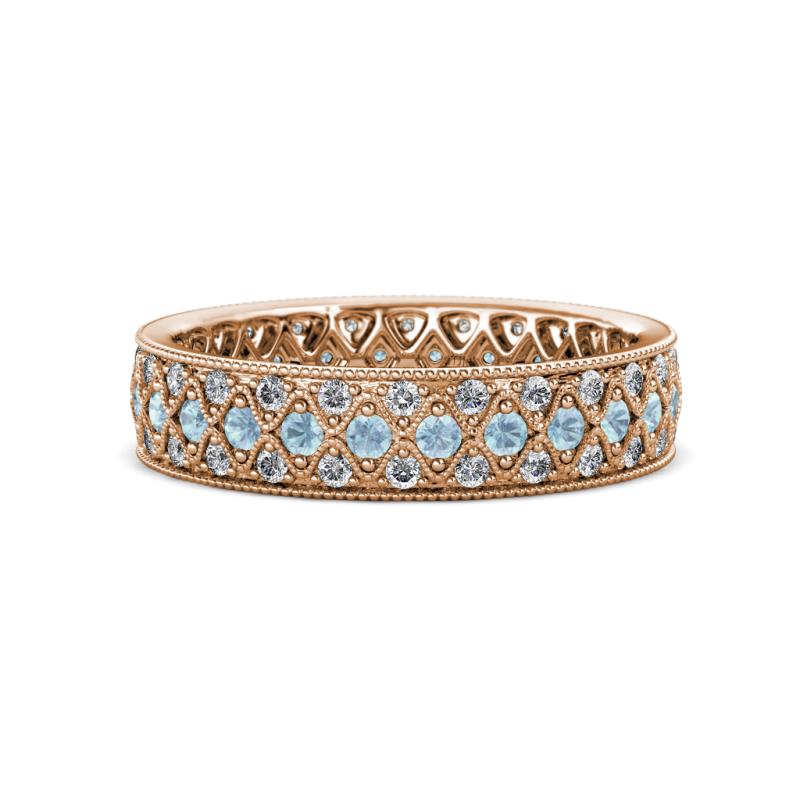 Cailyn Aquamarine Three Row Eternity Band 