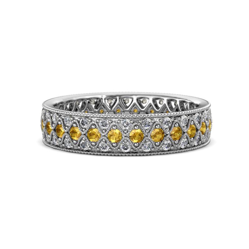 Cailyn Citrine Three Row Eternity Band 