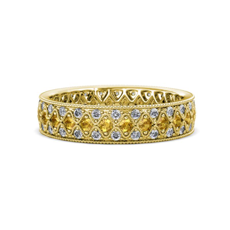 Cailyn Citrine Three Row Eternity Band 