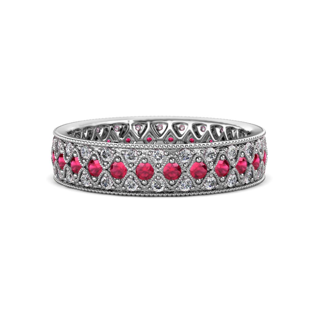 Cailyn Ruby Three Row Eternity Band 