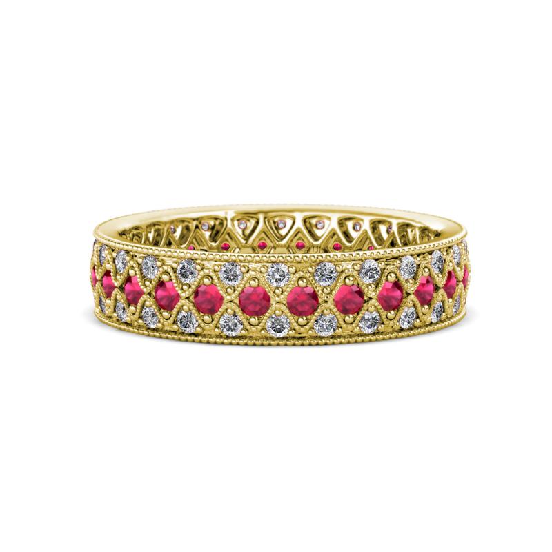 Cailyn Ruby Three Row Eternity Band 