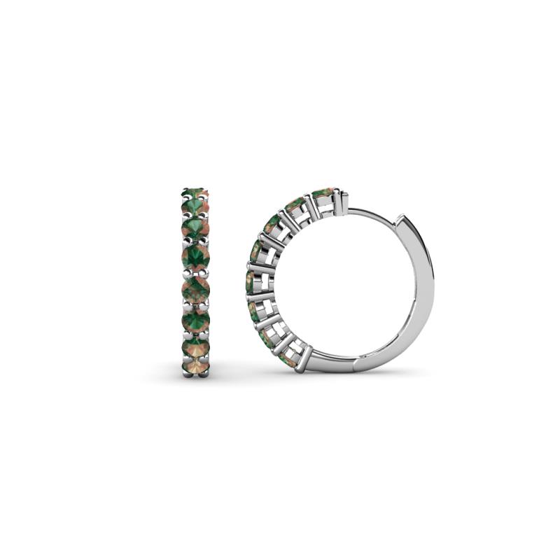 Raya Round Lab Created Alexandrite Hoop Earrings 