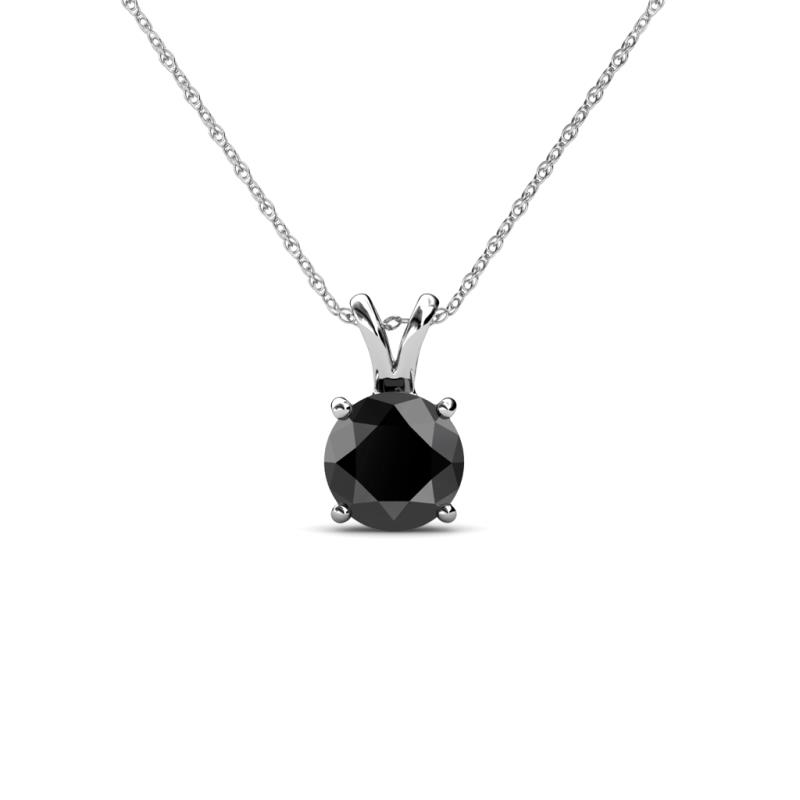 Black Diamond Solitaire Pendant 