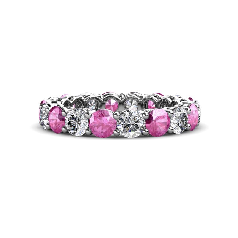 Tiffany 4.00 mm Pink Sapphire and Diamond Eternity Band 