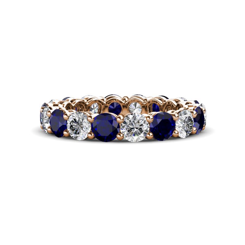 Tiffany 4.00 mm Blue Sapphire and Diamond Eternity Band 