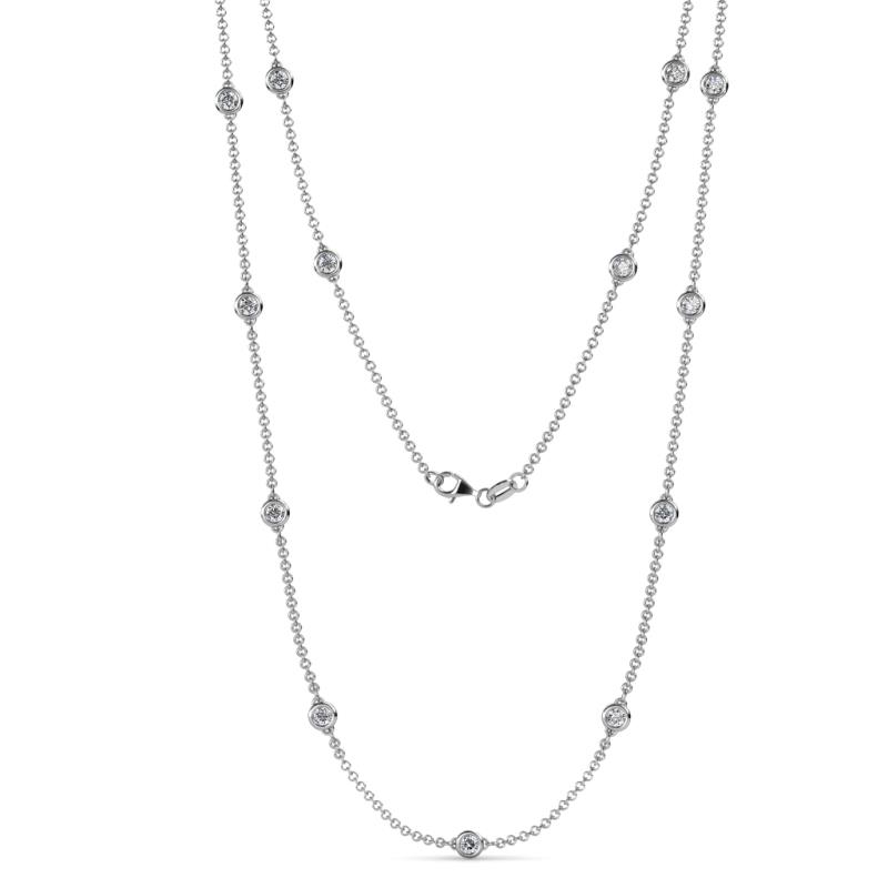 Lien (13 Stn/3.4mm) Diamond on Cable Necklace 