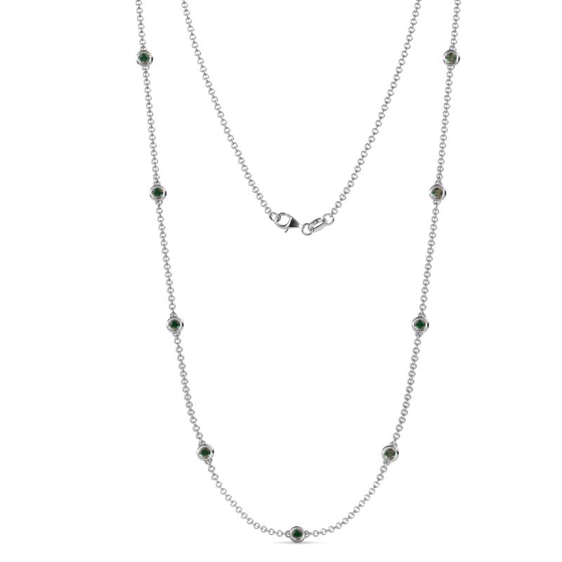 Adia (9 Stn/3.4mm) Lab Created Alexandrite on Cable Necklace 