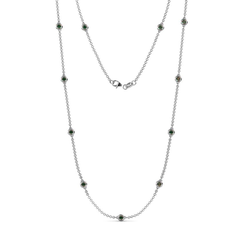 Asta (11 Stn/3.4mm) Lab Created Alexandrite on Cable Necklace 