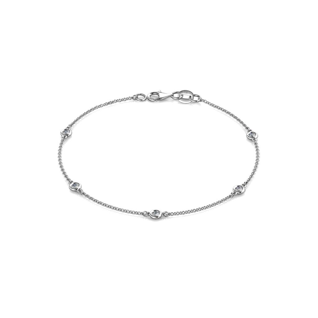 Aizza (5 Stn/2.4mm) Diamond Station Bracelet 