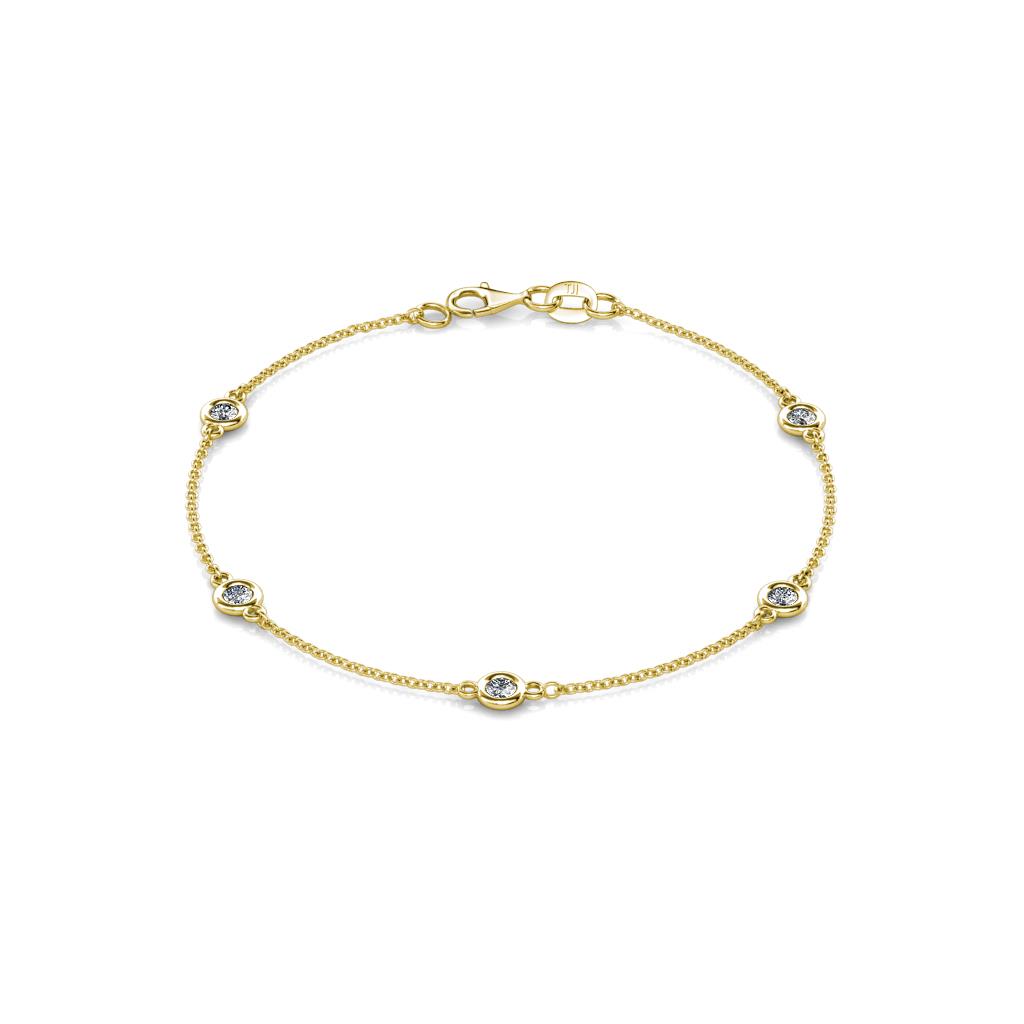 Aizza (5 Stn/3mm) Diamond Station Bracelet 