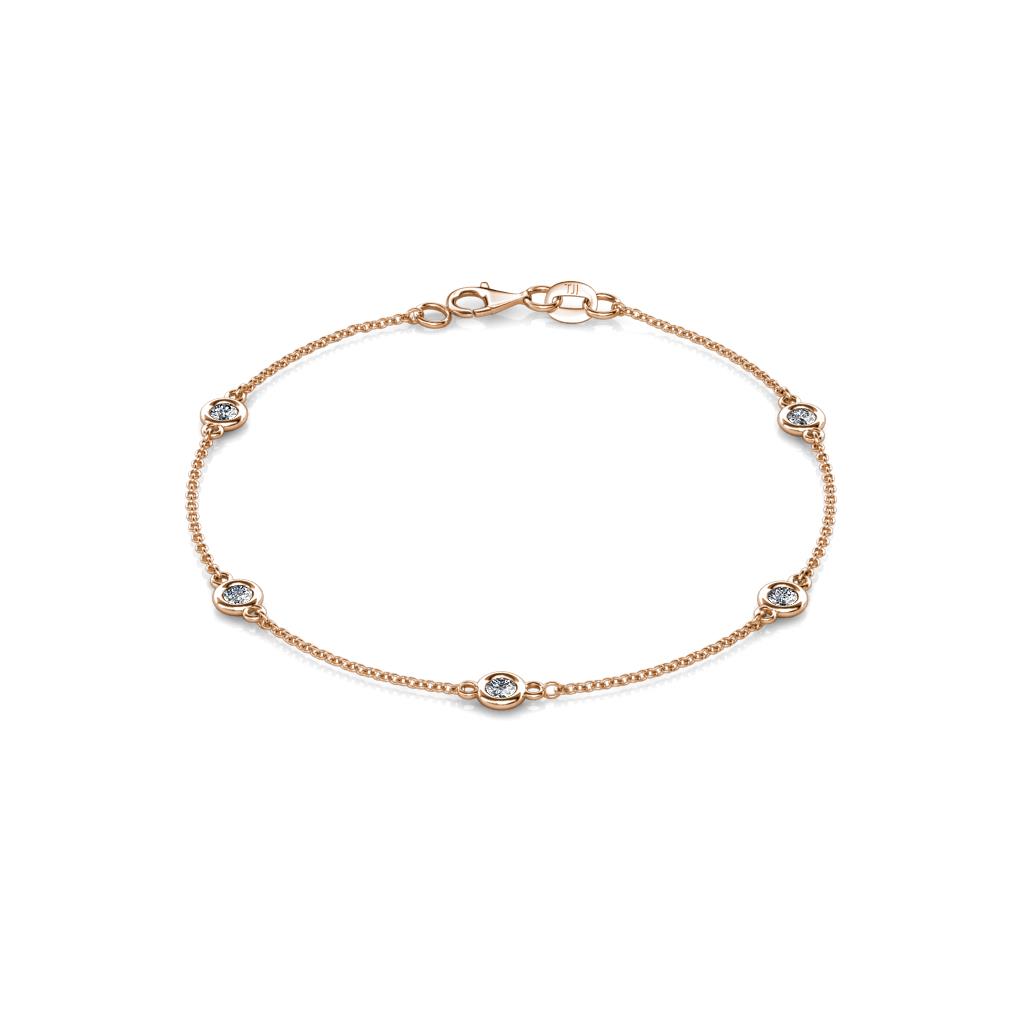 Aizza (5 Stn/3mm) Diamond Station Bracelet 