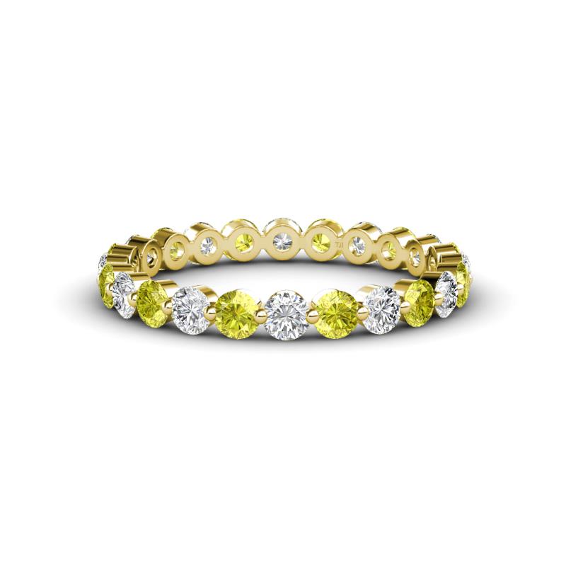 Valerie 2.70 mm Yellow and White Diamond Eternity Band 