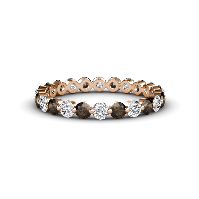 Valerie 2.70 mm Smoky Quartz and Lab Grown Diamond Eternity Band 