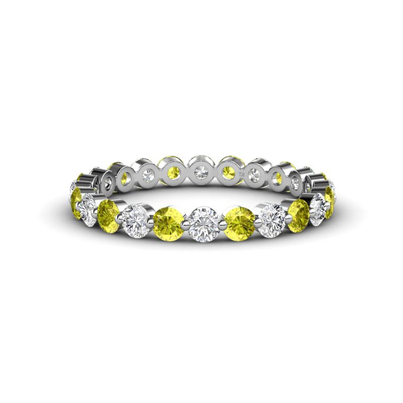 Valerie 2.70 mm Yellow and White Lab Grown Diamond Eternity Band 