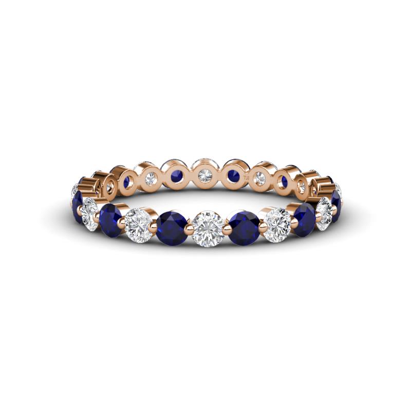 Valerie 2.70 mm Blue Sapphire and Lab Grown Diamond Eternity Band 