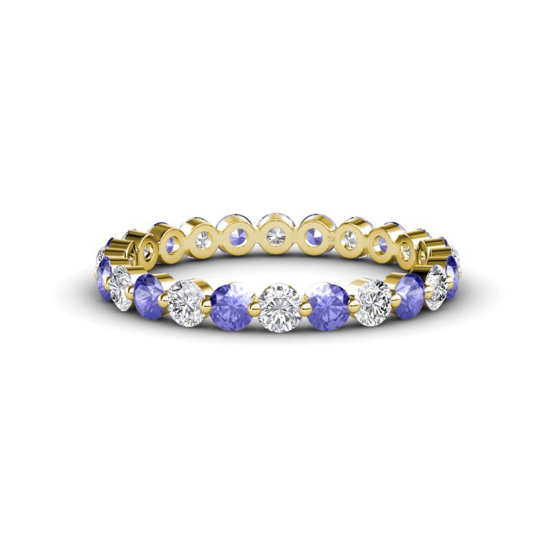 Valerie 2.70 mm Tanzanite and Lab Grown Diamond Eternity Band 