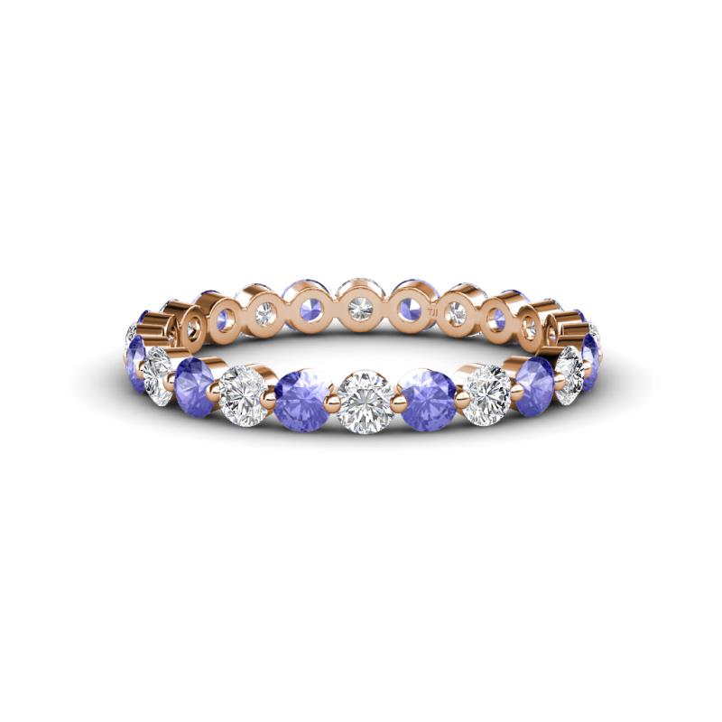 Valerie 2.70 mm Tanzanite and Lab Grown Diamond Eternity Band 