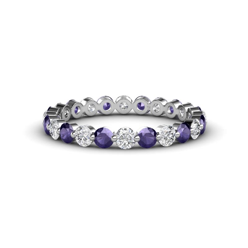 Valerie 2.70 mm Iolite and Lab Grown Diamond Eternity Band 