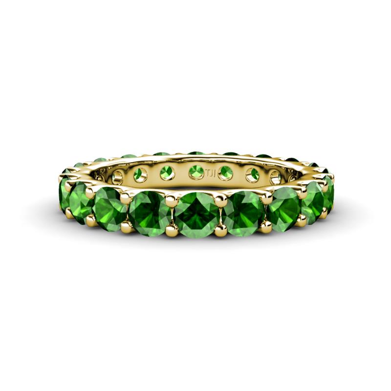 Audrey 3.80 mm Green Garnet U Prong Eternity Band 