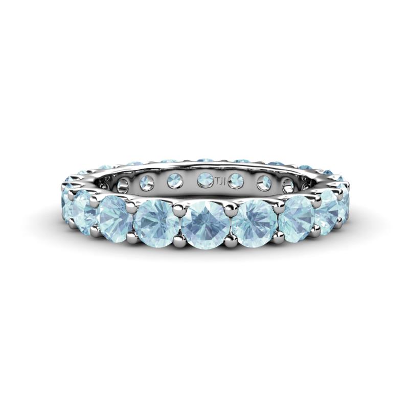 Audrey 3.80 mm Aquamarine U Prong Eternity Band 