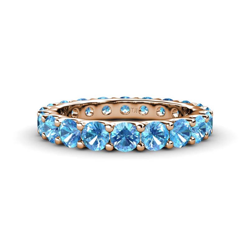 Audrey 3.80 mm Blue Topaz U Prong Eternity Band 