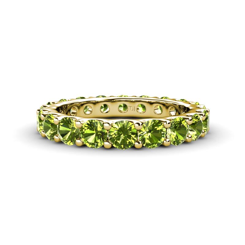 Audrey 3.80 mm Peridot U Prong Eternity Band 