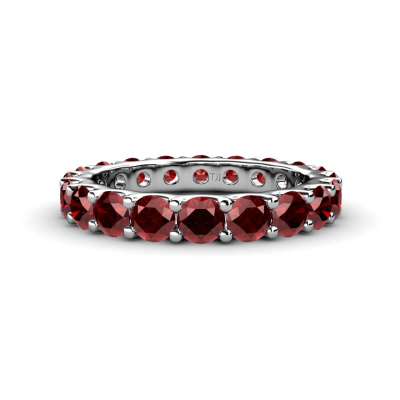 Audrey 3.80 mm Red Garnet U Prong Eternity Band 